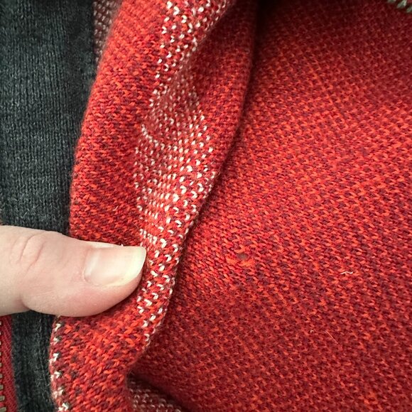 Eddie Bauer 100% Merino Wool Red Full Zip Sweater Women's MEDIUM Nordic - Picture 6 of 7